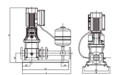 verall Dimensions of Variable-frequency Pump