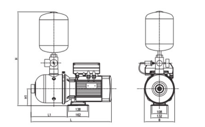 Overall Dimensions of Variable-frequency Pump